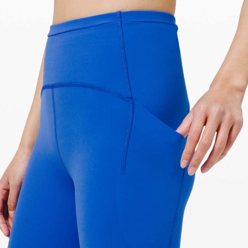 Lululemon Swift Speed High-Rise Crop 21" Cerulean Blue‎ Size 4 - Picture 4 of 11